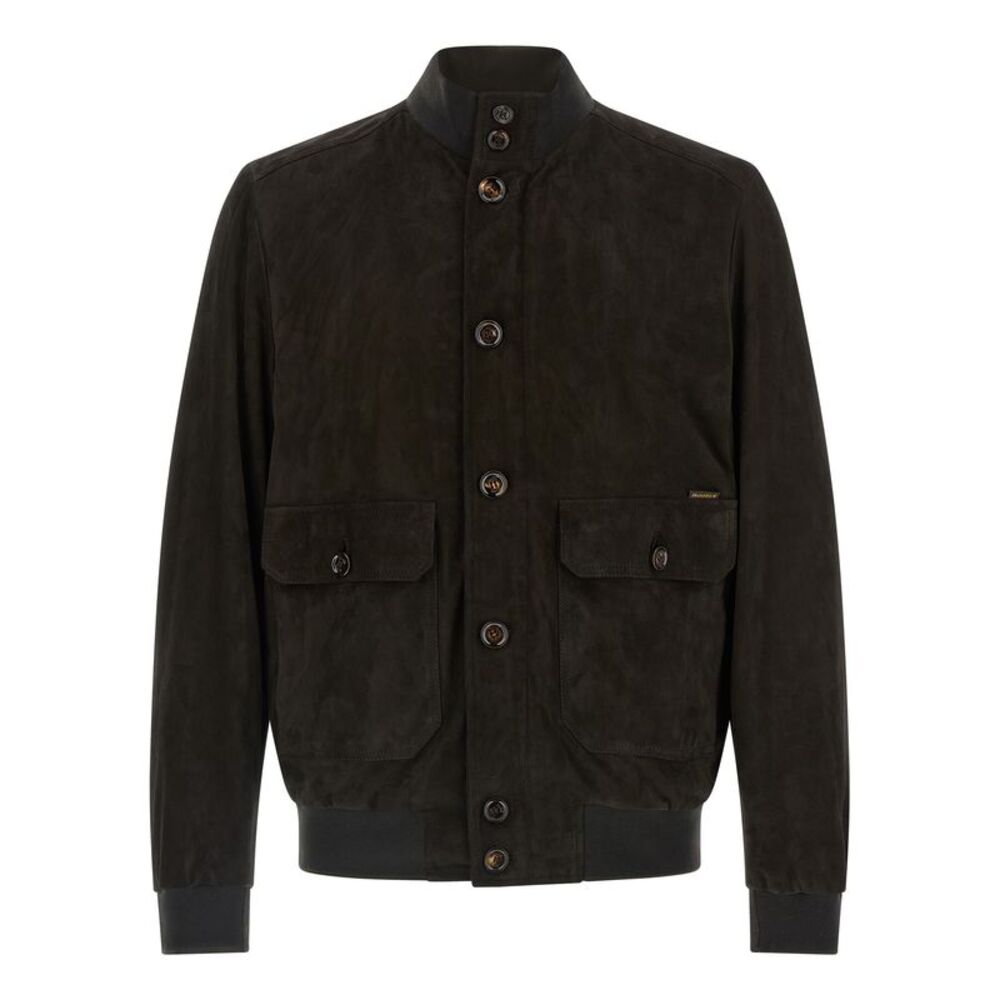 MooRER Brown Lamb Leather Leather Men's Jacket